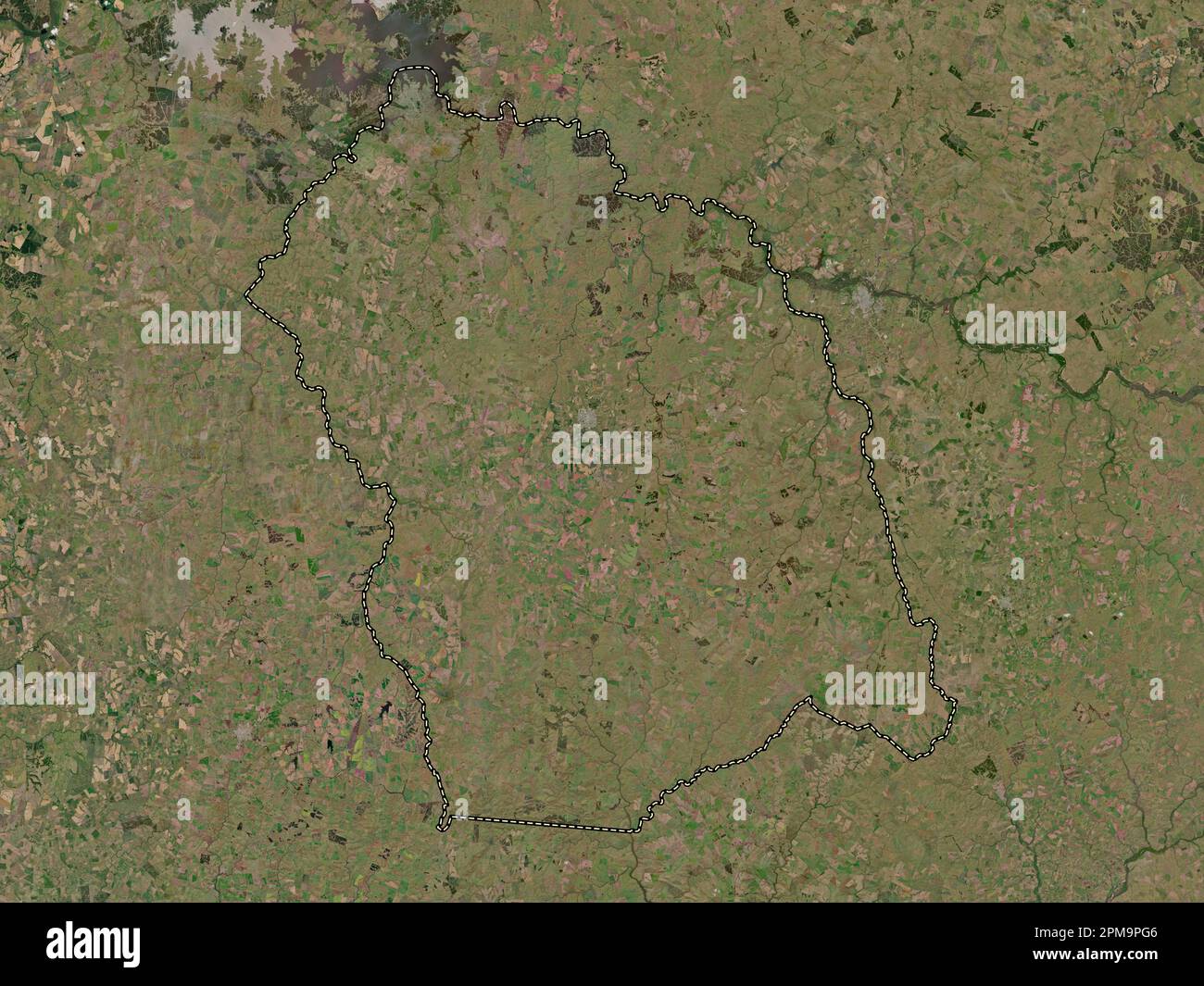 Flores, department of Uruguay. High resolution satellite map Stock ...