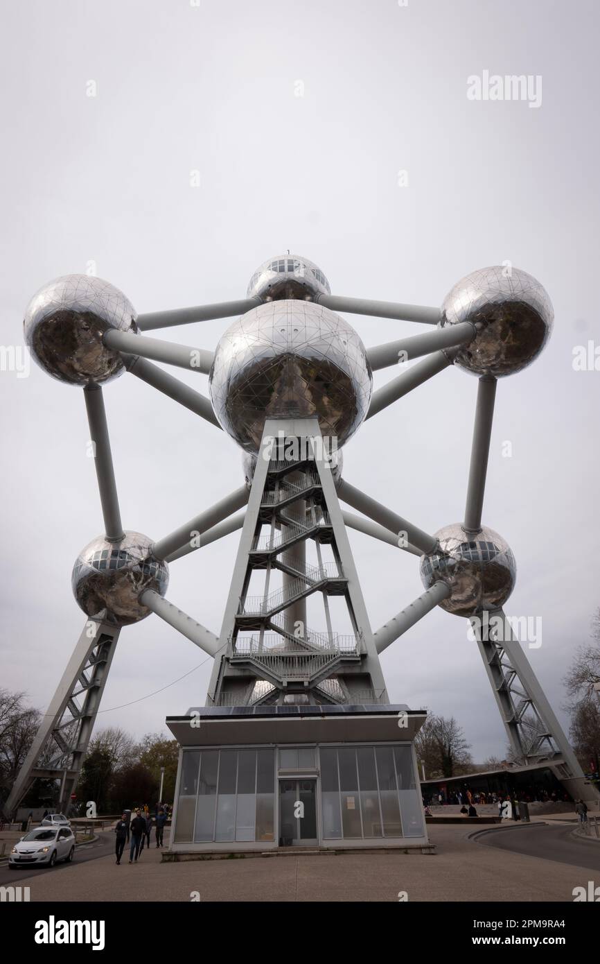 The Atomium a landmark modernist building in Brussels, Belgium
