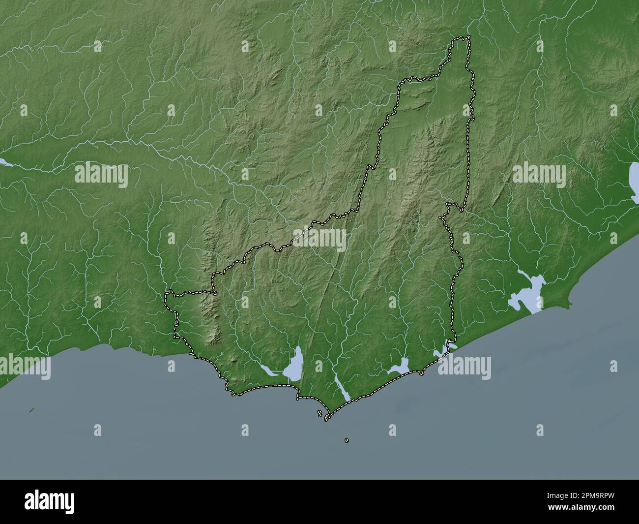 Maldonado Department Of Uruguay Elevation Map Colored In Wiki Style