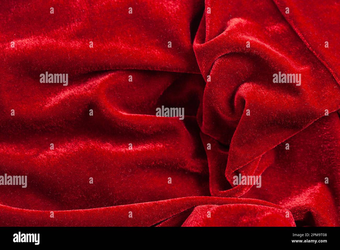 Red velour velvet texture waves hi-res stock photography and images - Alamy