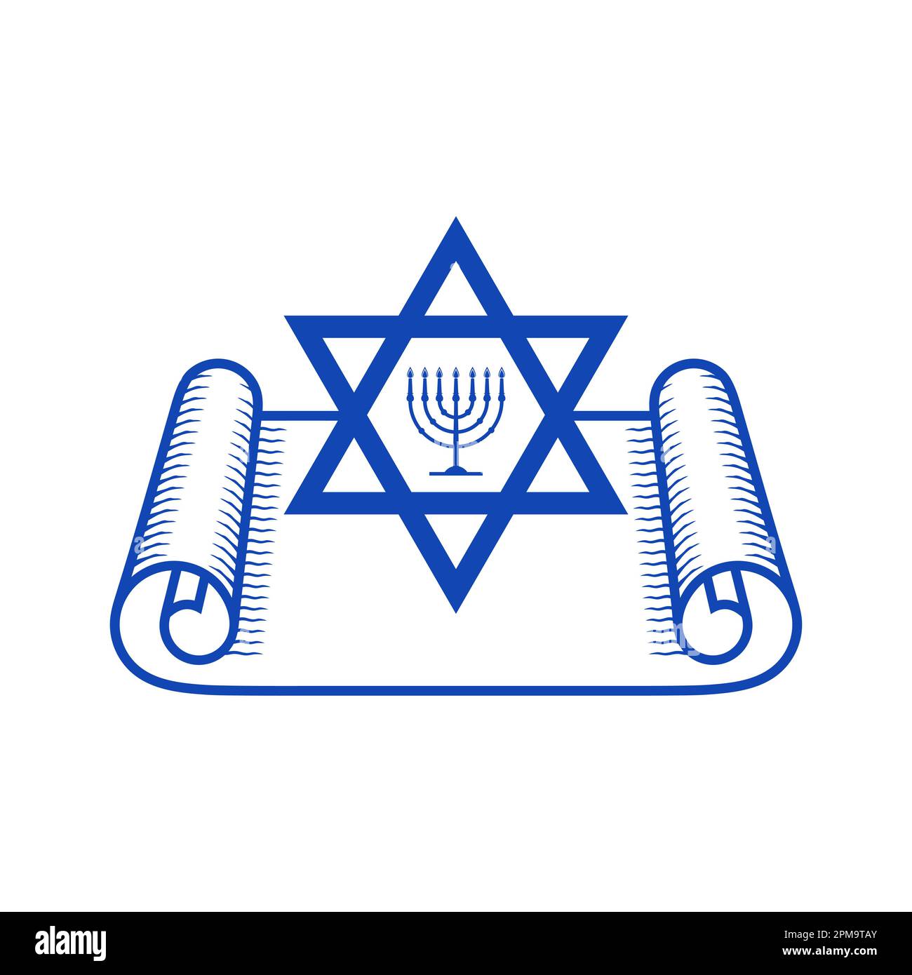 Vector Illustration Of The Jewish Star Of David Symbol Combined With Vector Illustration Of The Jewish Star Of David Symbol Combined With Decorative Design Elements 2PM9TAY