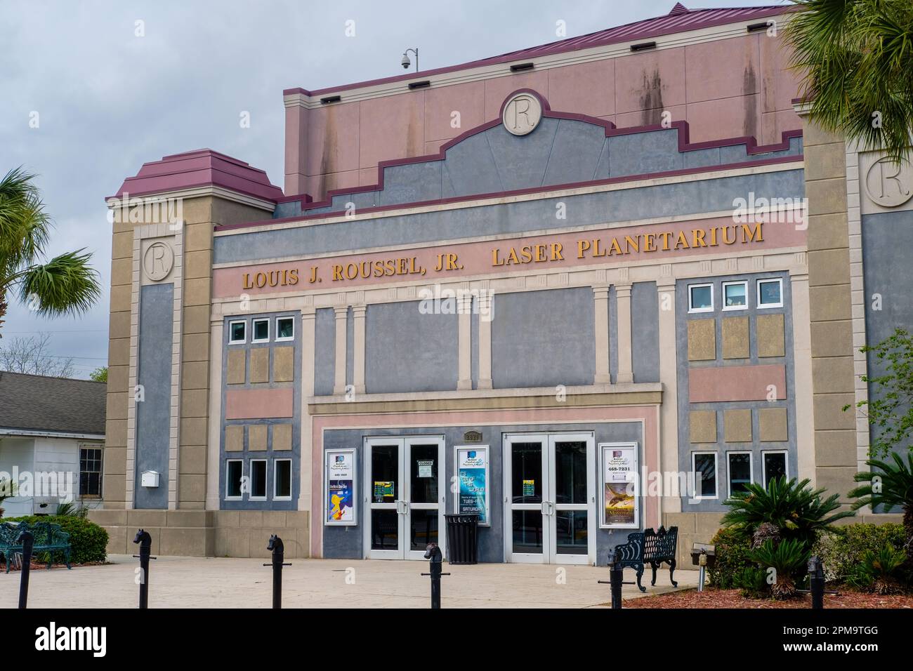 KENNER, LA, USA - MARCH 31, 2023: Front of Louis J. Roussel, Jr. Planetarium in historic Rivertown Stock Photo