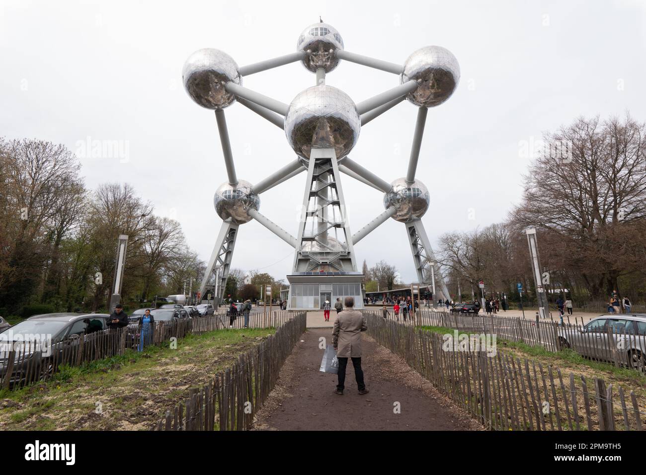 The Atomium a landmark modernist building in Brussels, Belgium ...