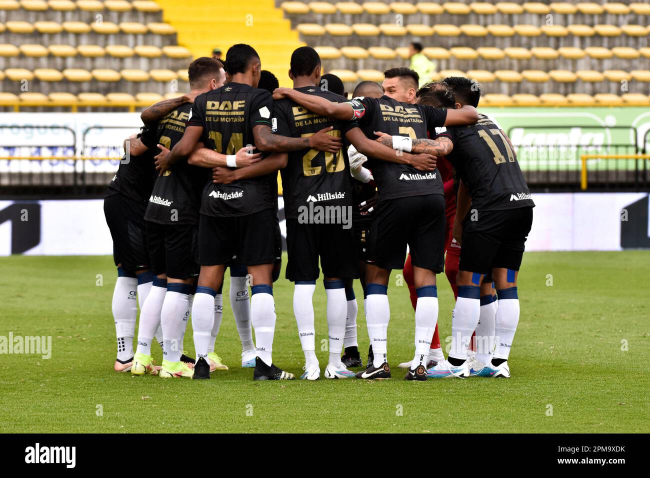 Once Caldas Team Members Gather During The Betplay Dimayor League Match Once Caldas Team Members Gather During The Betplay Dimayor League Match
