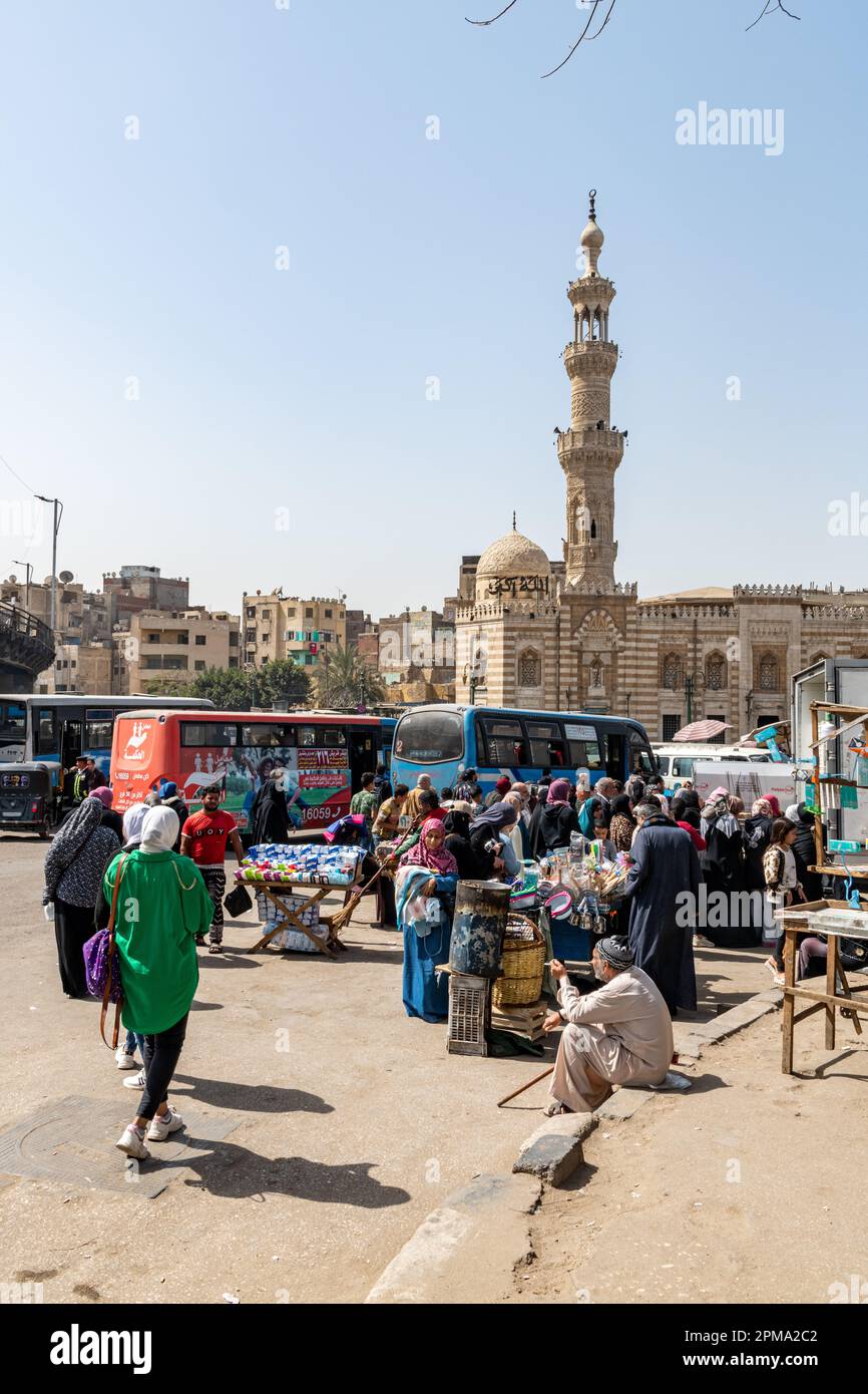 People and cars crossing a busy road in Cairo, Egypt Stock Photo Alamy