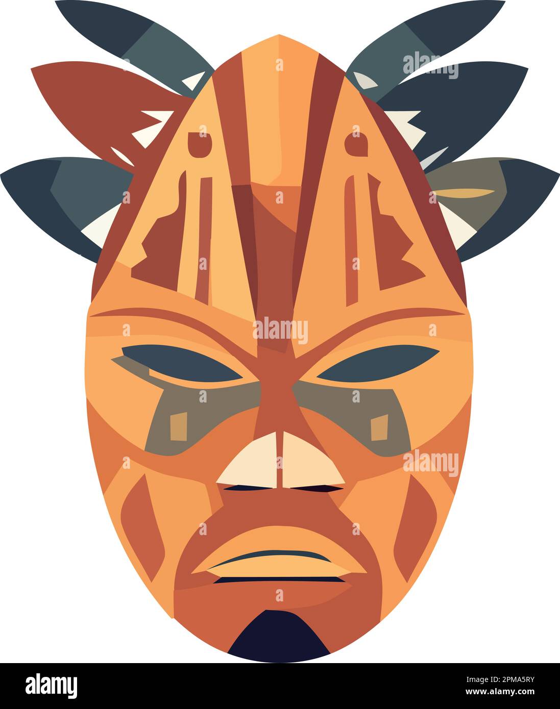 Indigenous culture animal portrait in flat design Stock Vector Image