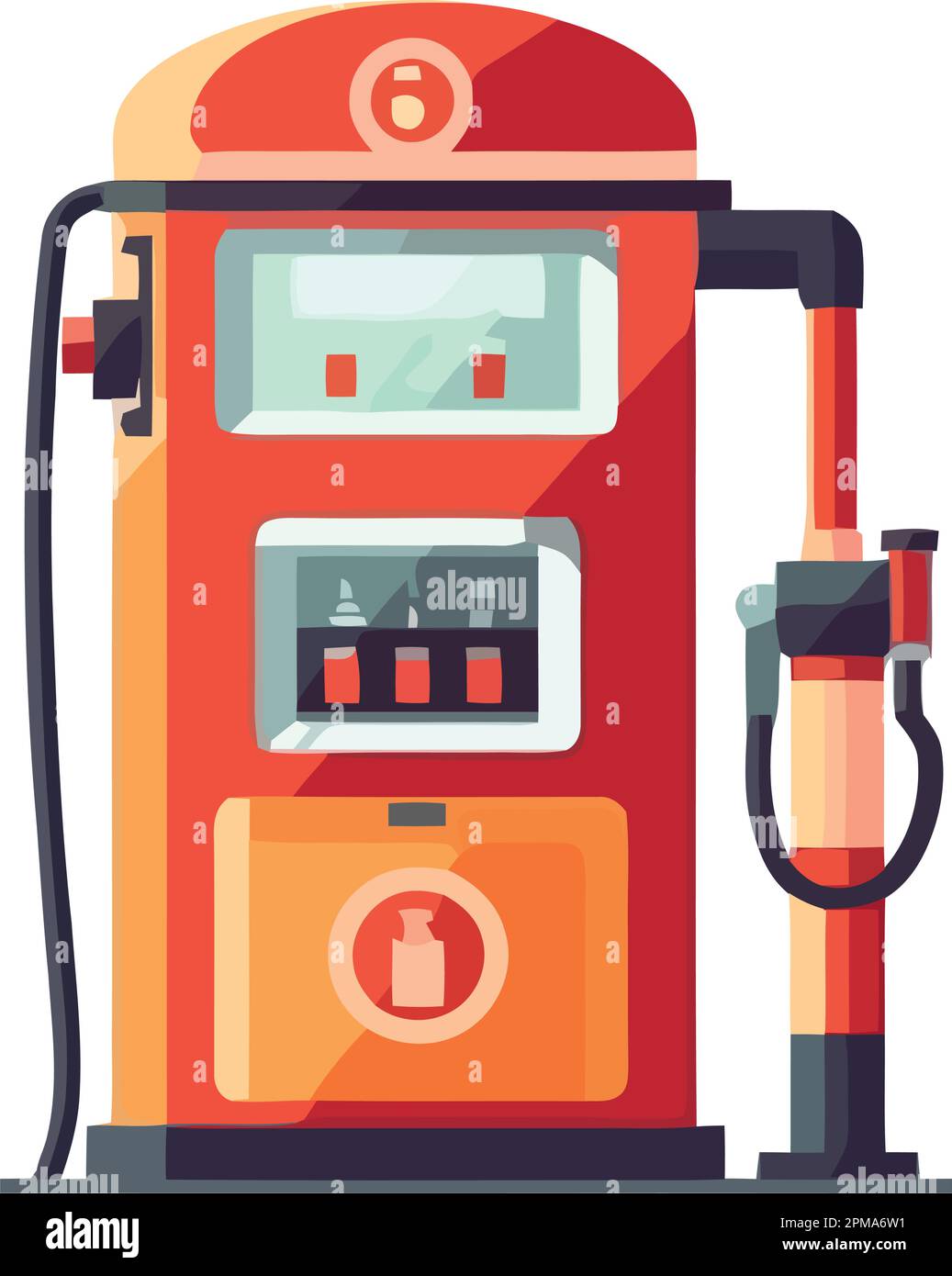 Gasoline filling station fuel pump, gallon, vector Stock Vector Image ...