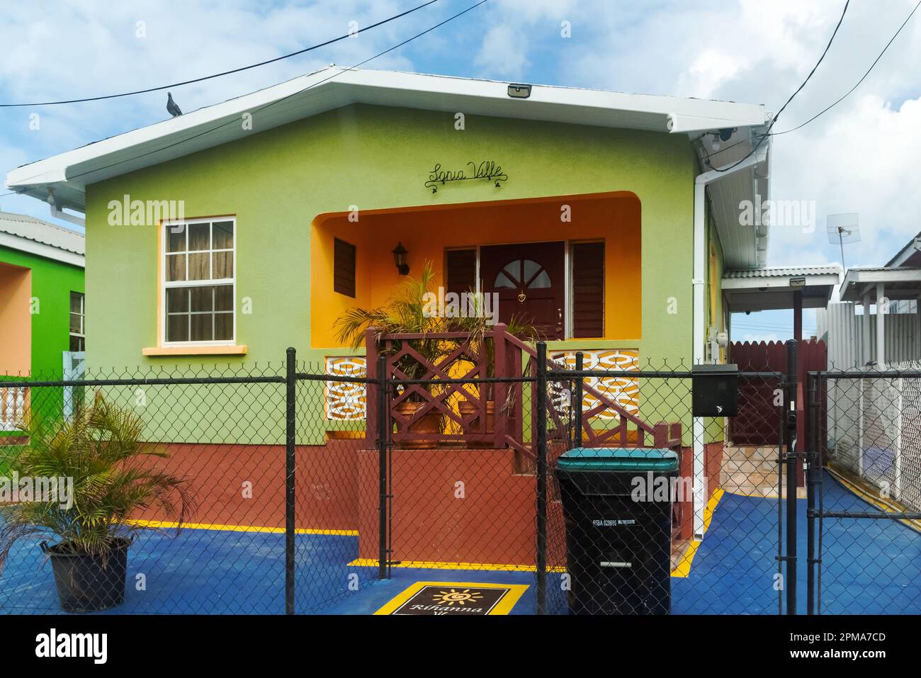 Rihanna&rsquo;s Childhood Home in Bridgetown, Barbados , Caribbien Stock