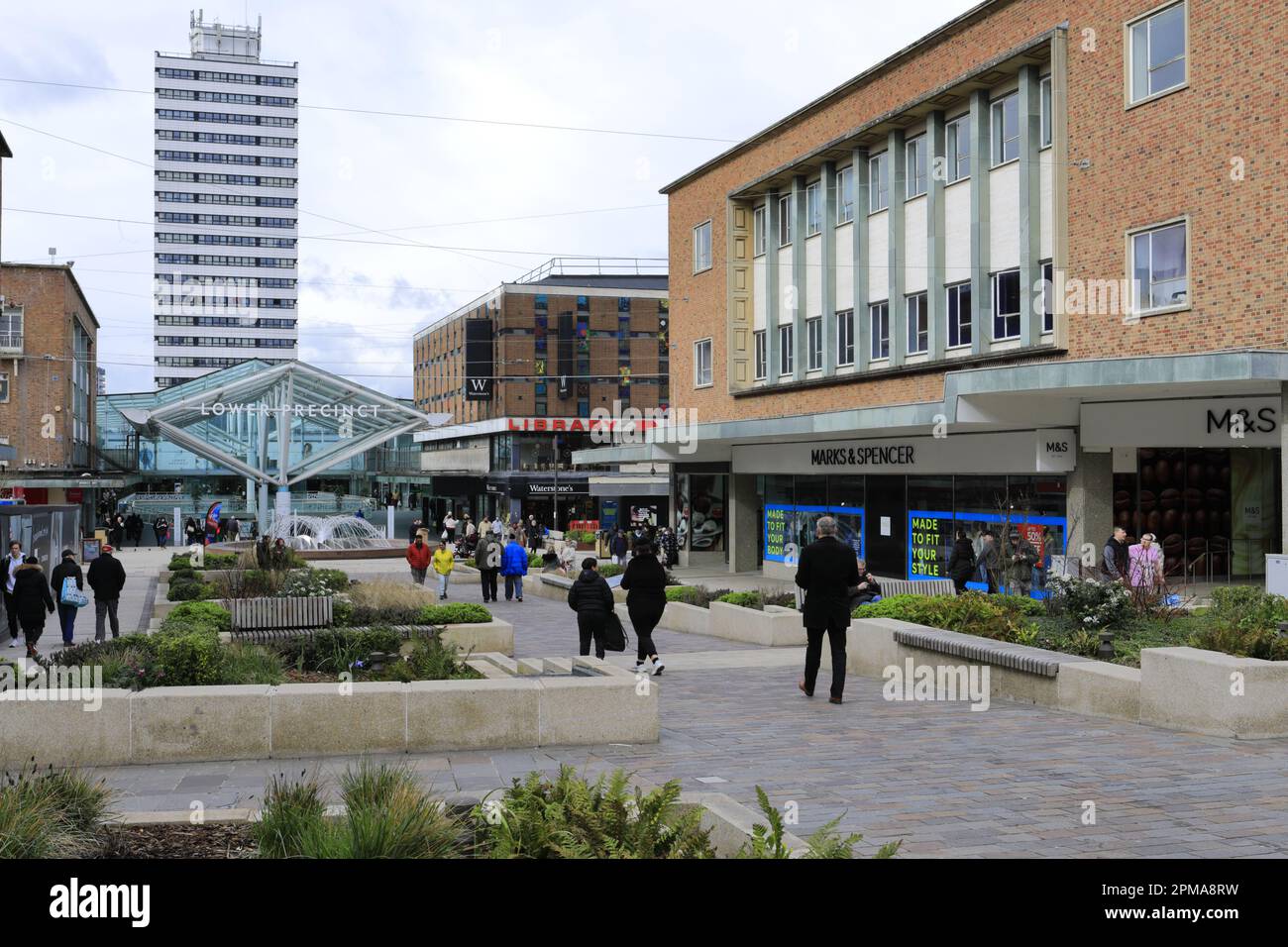 Lower Precinct Shopping Centre, Coventry city, West Midlands, England