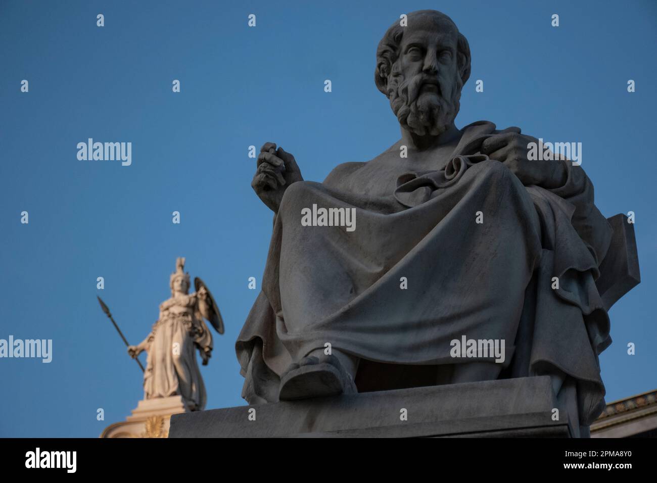 Plato and Athena Stock Photo