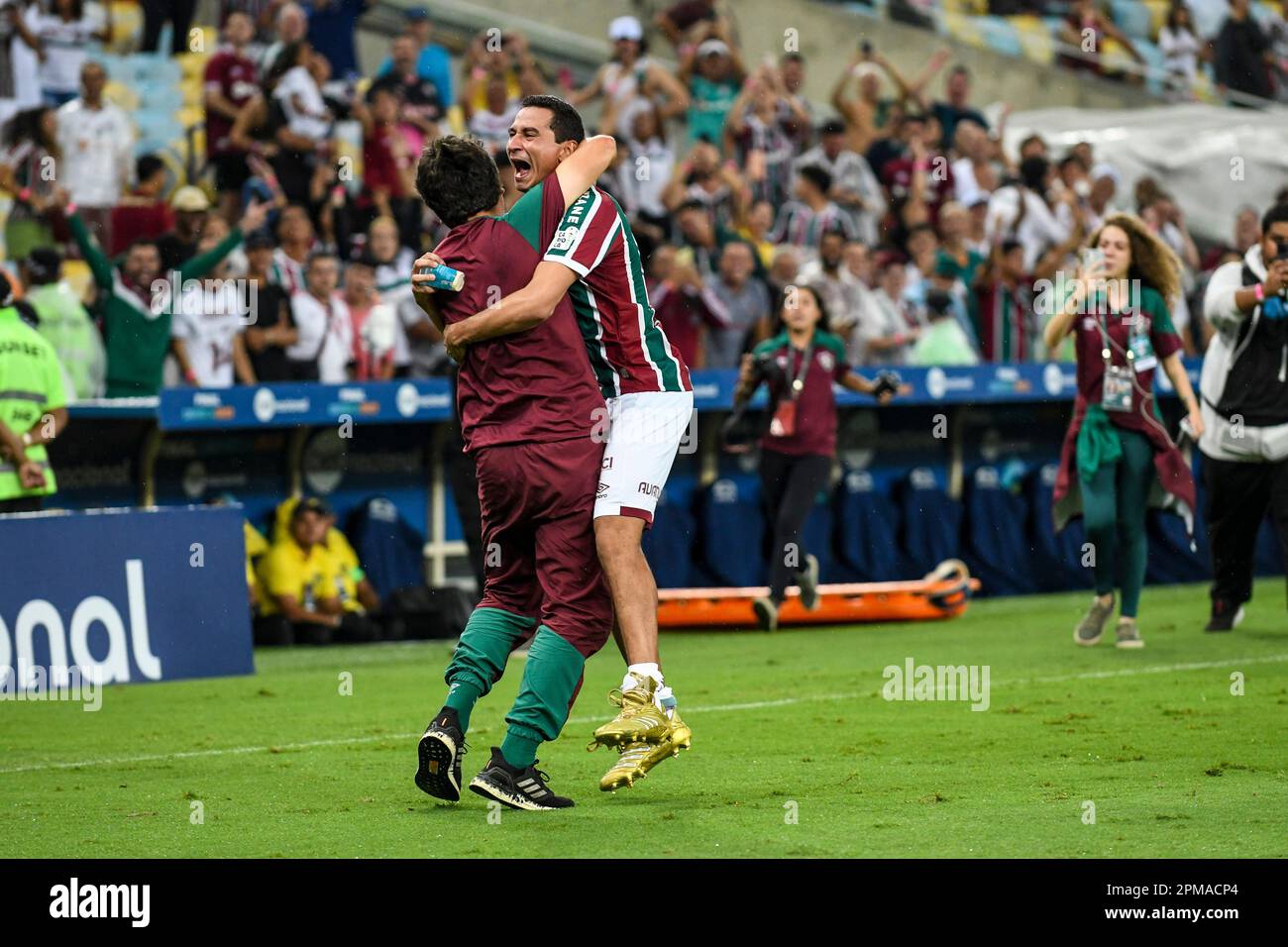 Rio, Brazil - april 9, 2023, Ganso and Fernando Diniz player in match ...