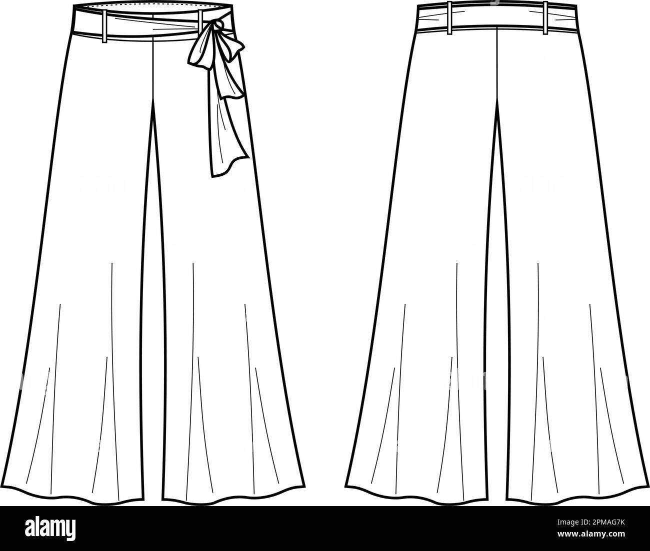 Womens wide leg pants. Fashion CAD Stock Vector Image & Art - Alamy