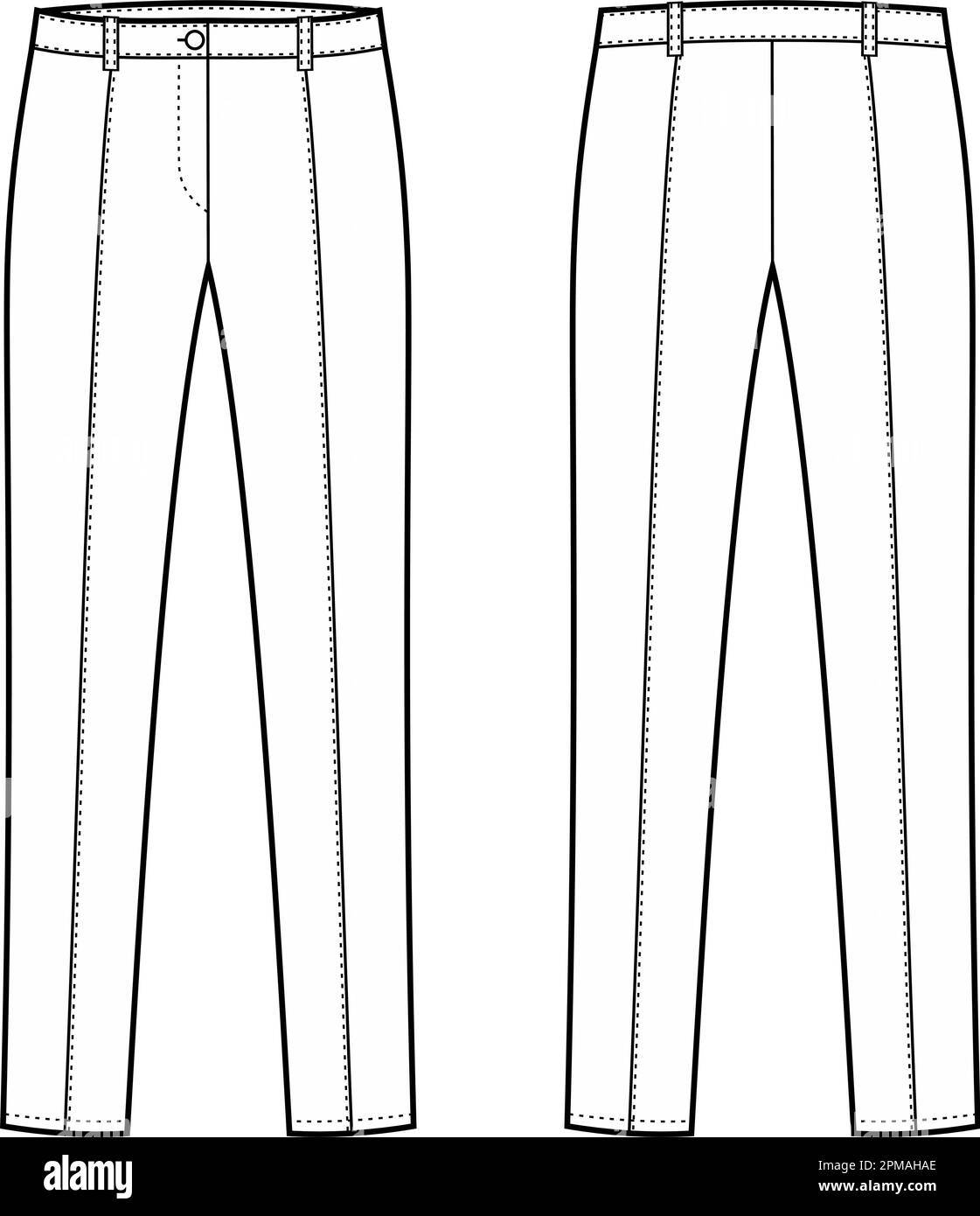 Womens business suit pants. Fashion CAD Stock Vector Image & Art - Alamy