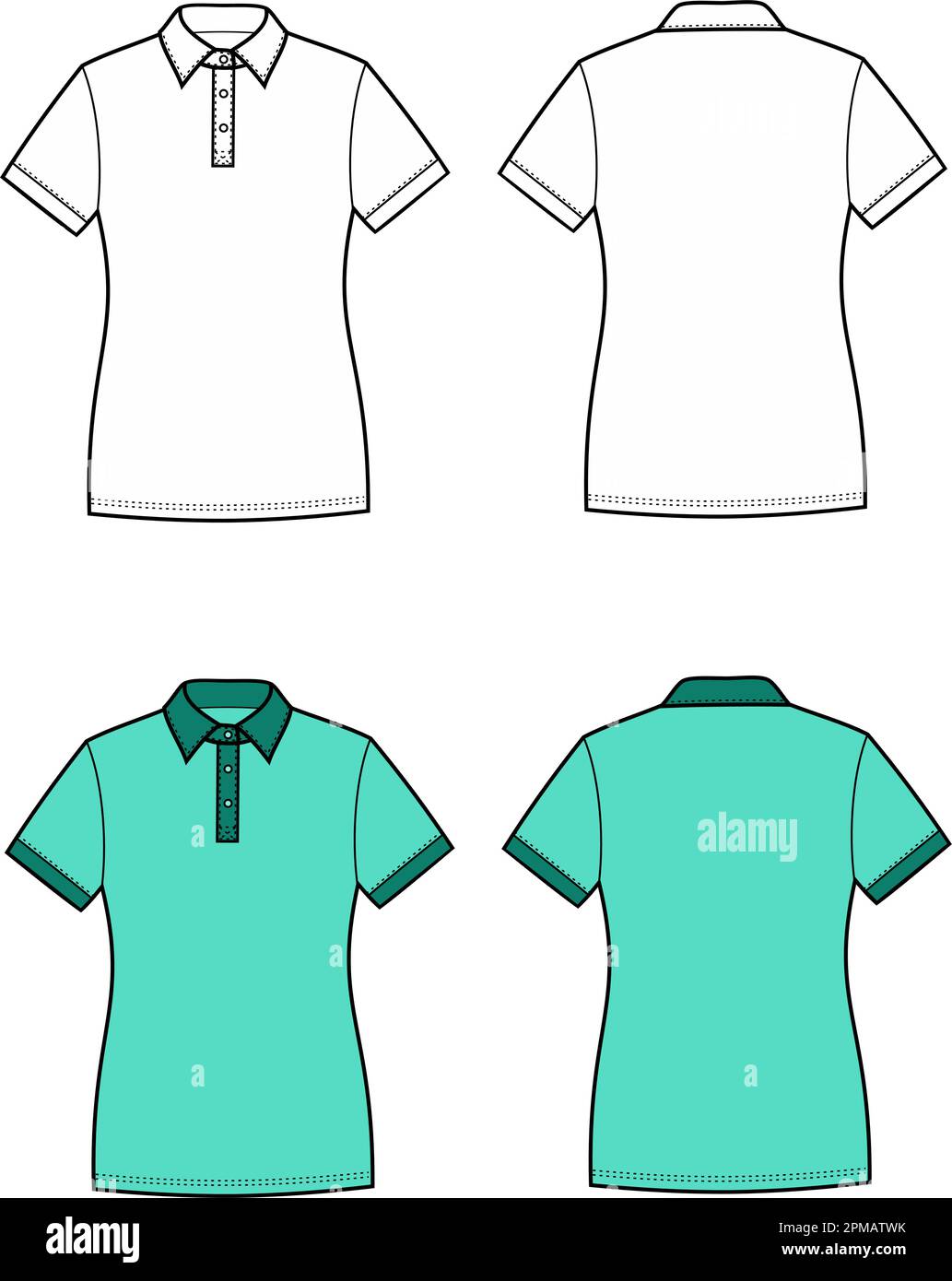 womens-polo-t-shirt-fashion-cad-stock-vector-image-art-alamy