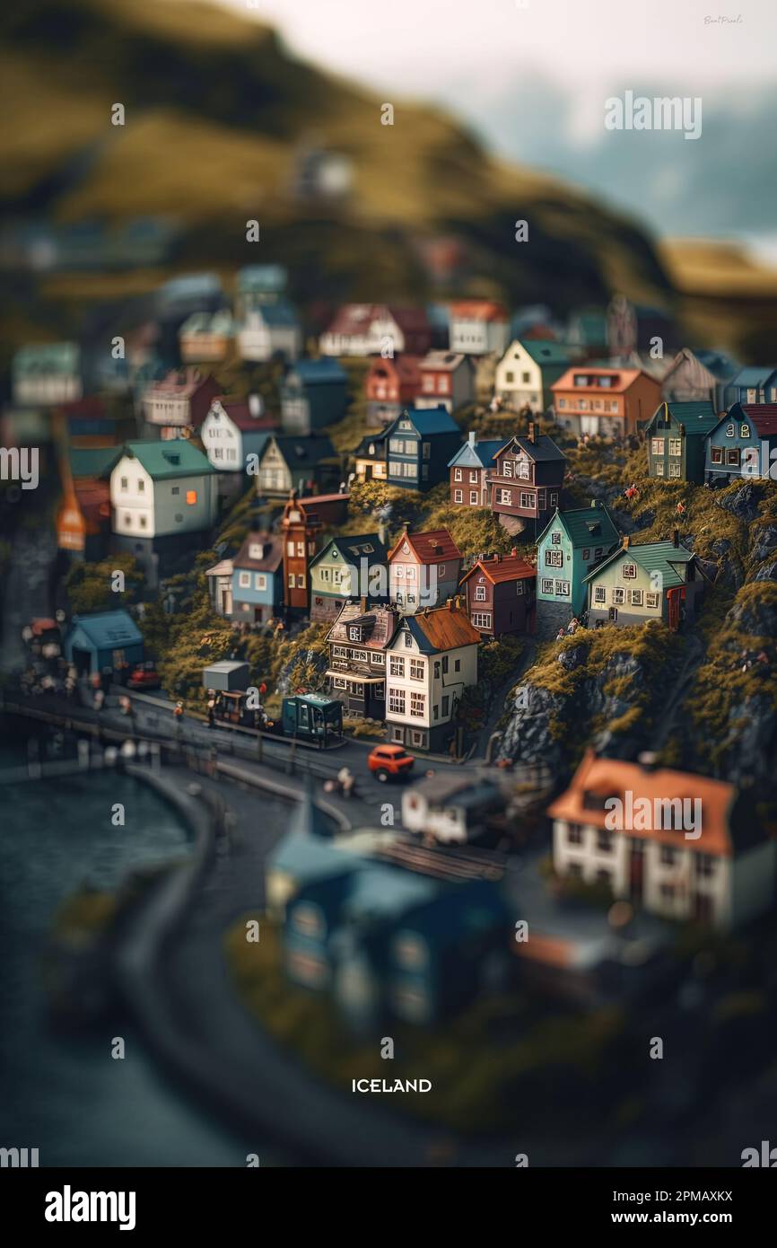 Experience the captivating streets of Reykjavik with this design