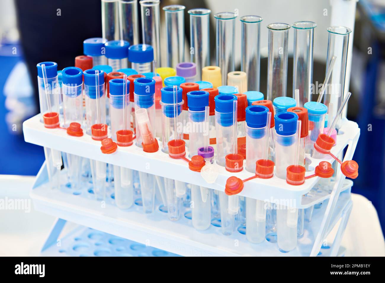 Plastic tubes for blood test Stock Photo Alamy