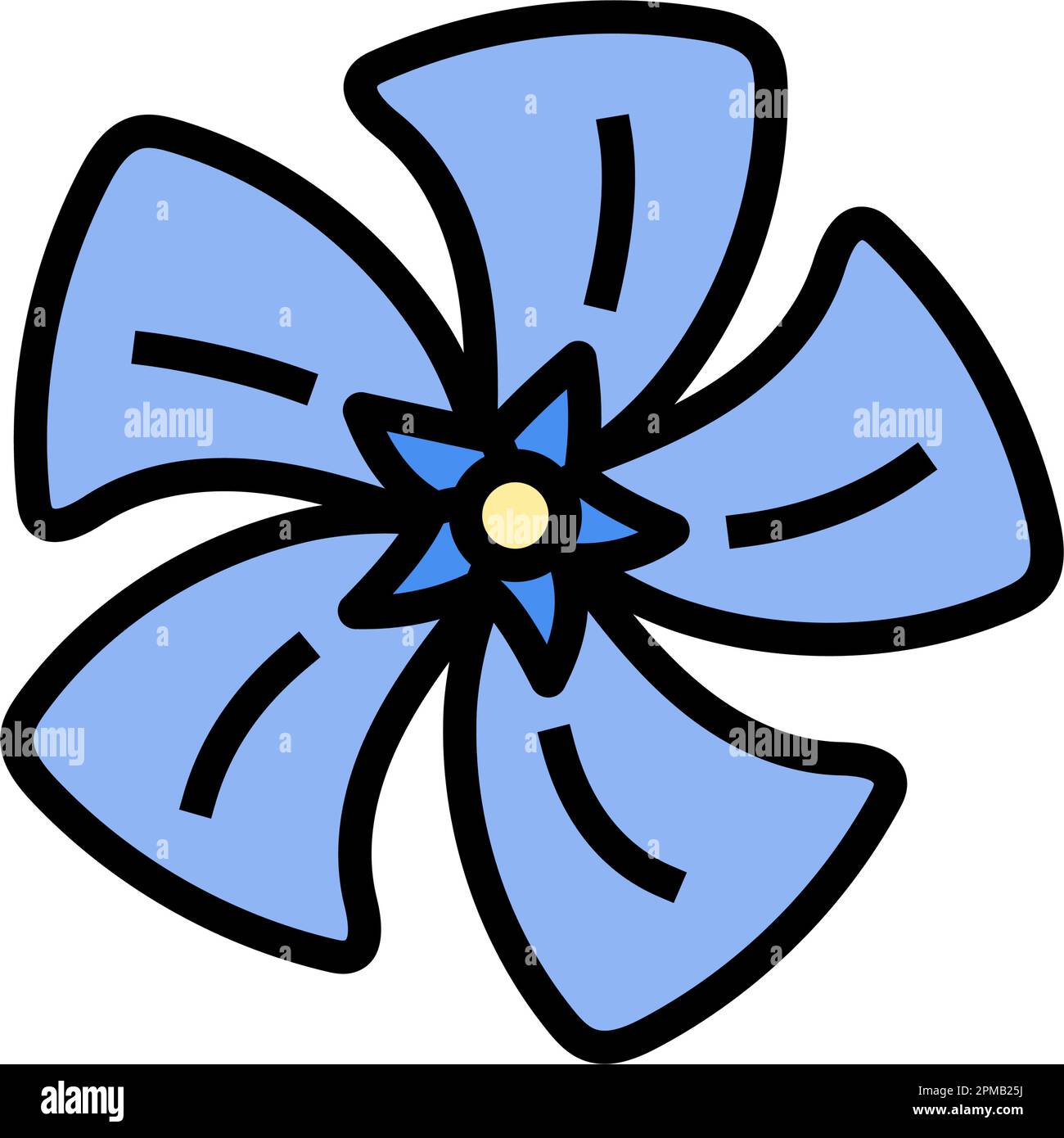 periwinkle flower spring color icon vector illustration Stock Vector ...