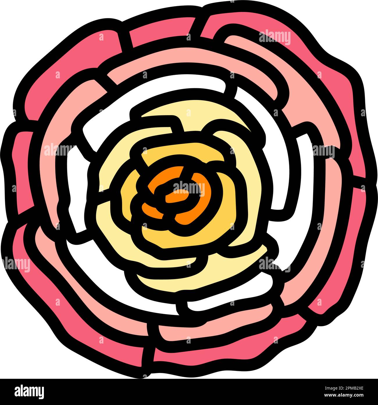 ranunculus flower spring color icon vector illustration Stock Vector ...