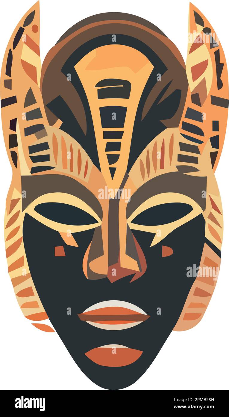 Indigenous cultures masks symbolize ancient spirituality Stock Vector