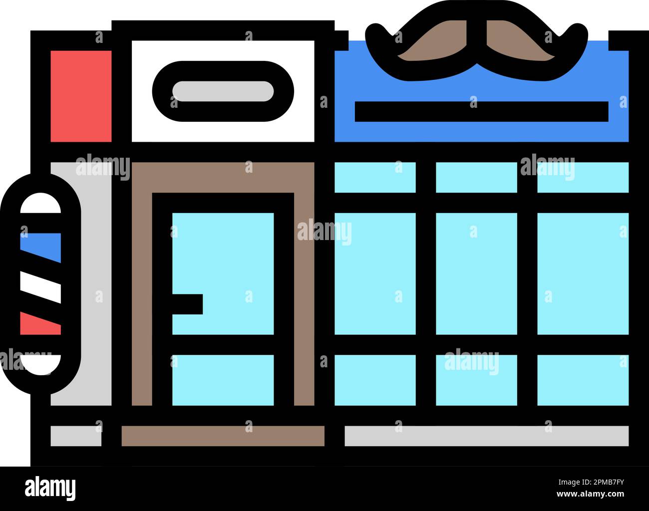 barbershop color icon vector illustration Stock Vector Image & Art - Alamy