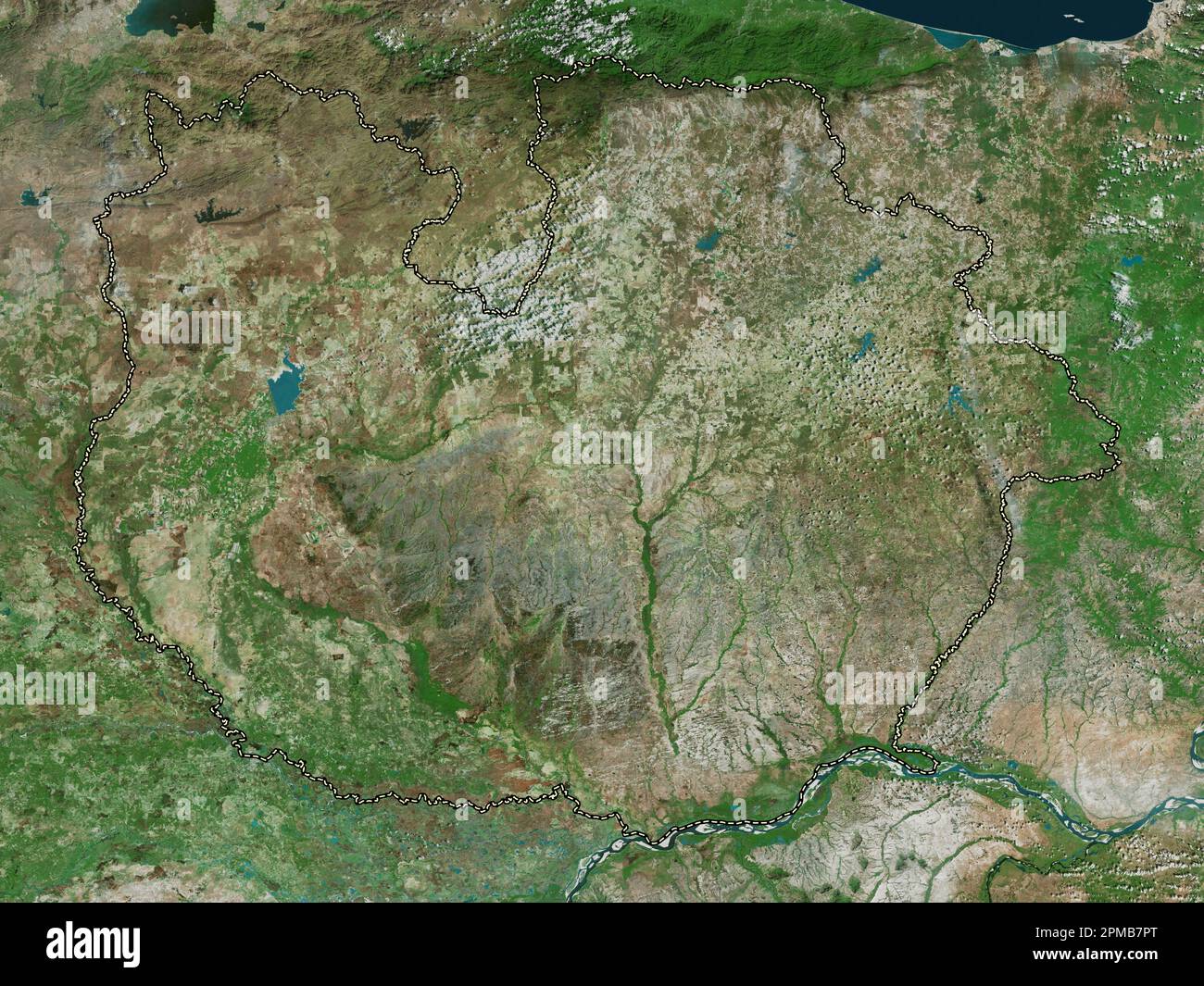 Guarico, state of Venezuela. High resolution satellite map Stock Photo