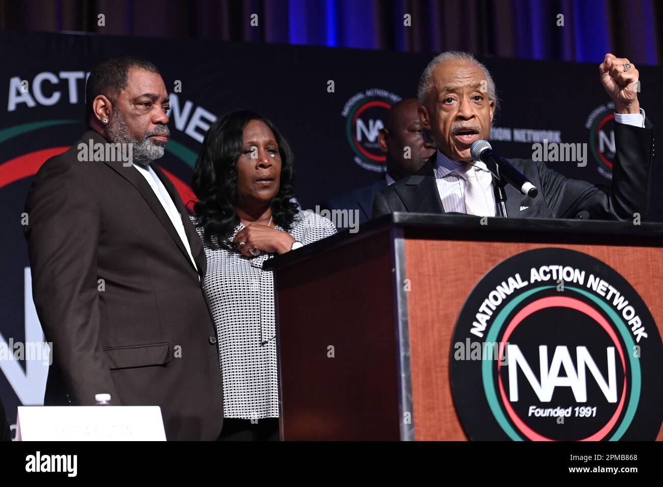 New York, USA. 12th Apr, 2023. (LR) Rodney Wells, RowVaughn Wells (r