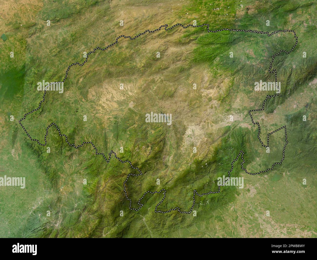 Lara, state of Venezuela. Low resolution satellite map Stock Photo