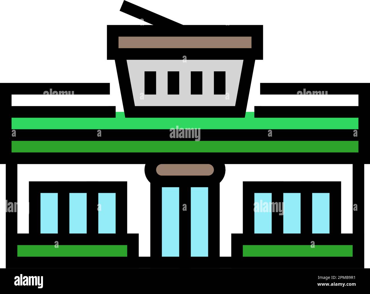 convenience store color icon vector illustration Stock Vector Image