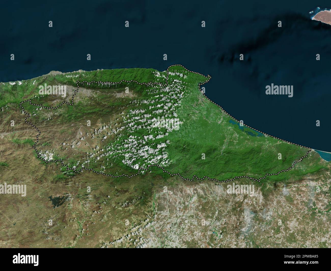Miranda, state of Venezuela. High resolution satellite map Stock Photo