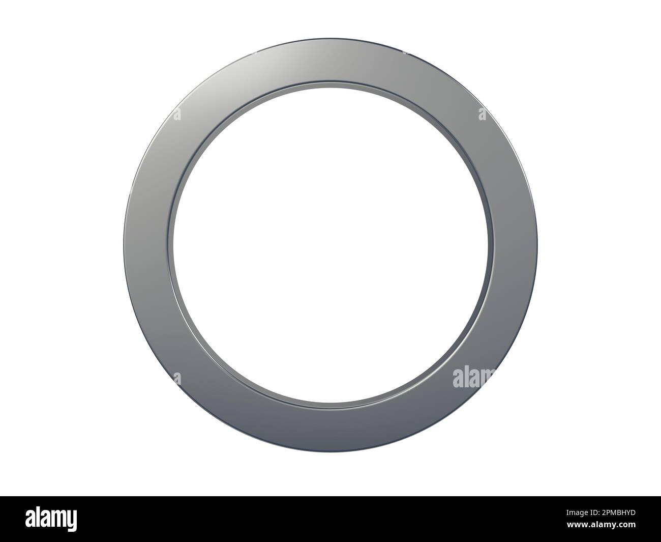 Metal ring isolated on white background. 3d illustration Stock Photo ...