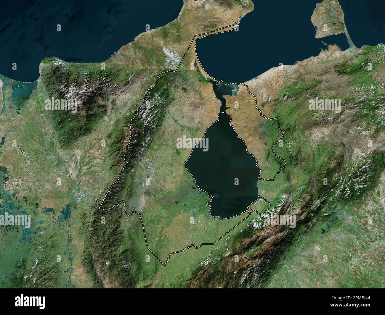 Zulia, state of Venezuela. High resolution satellite map Stock Photo
