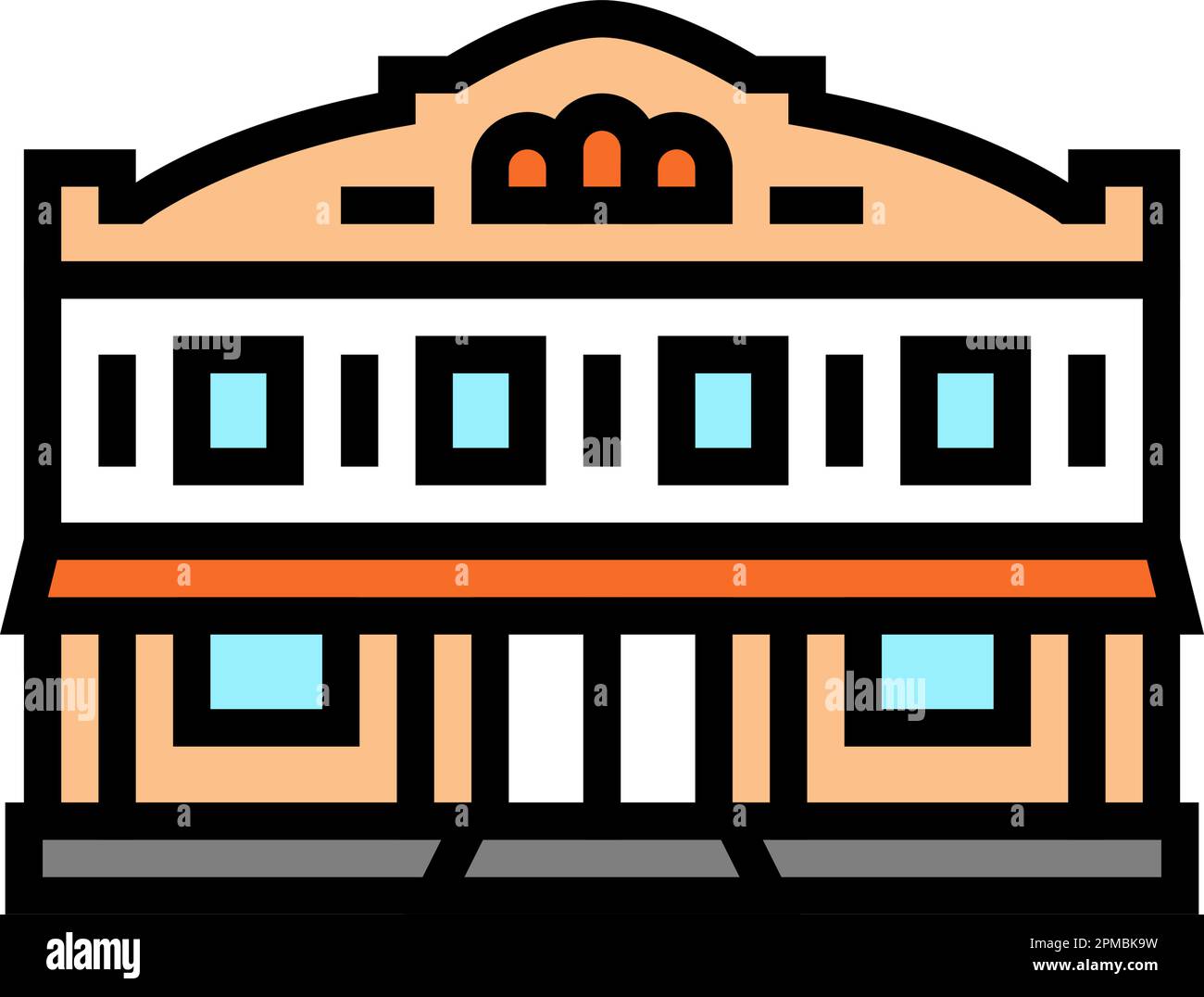 trading post store color icon vector illustration Stock Vector Image