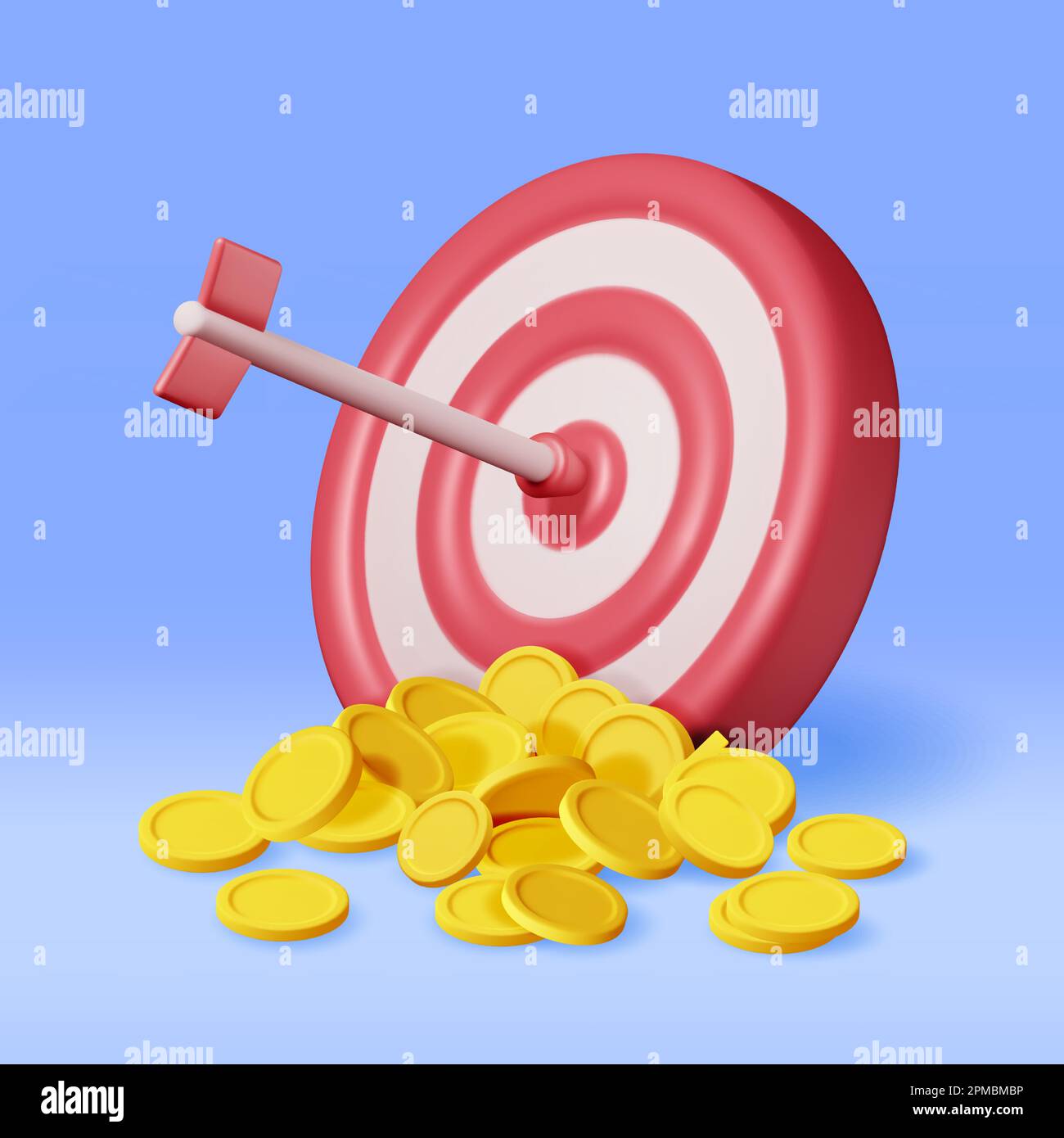 3d rendering arrow bullseye Stock Vector Images - Alamy