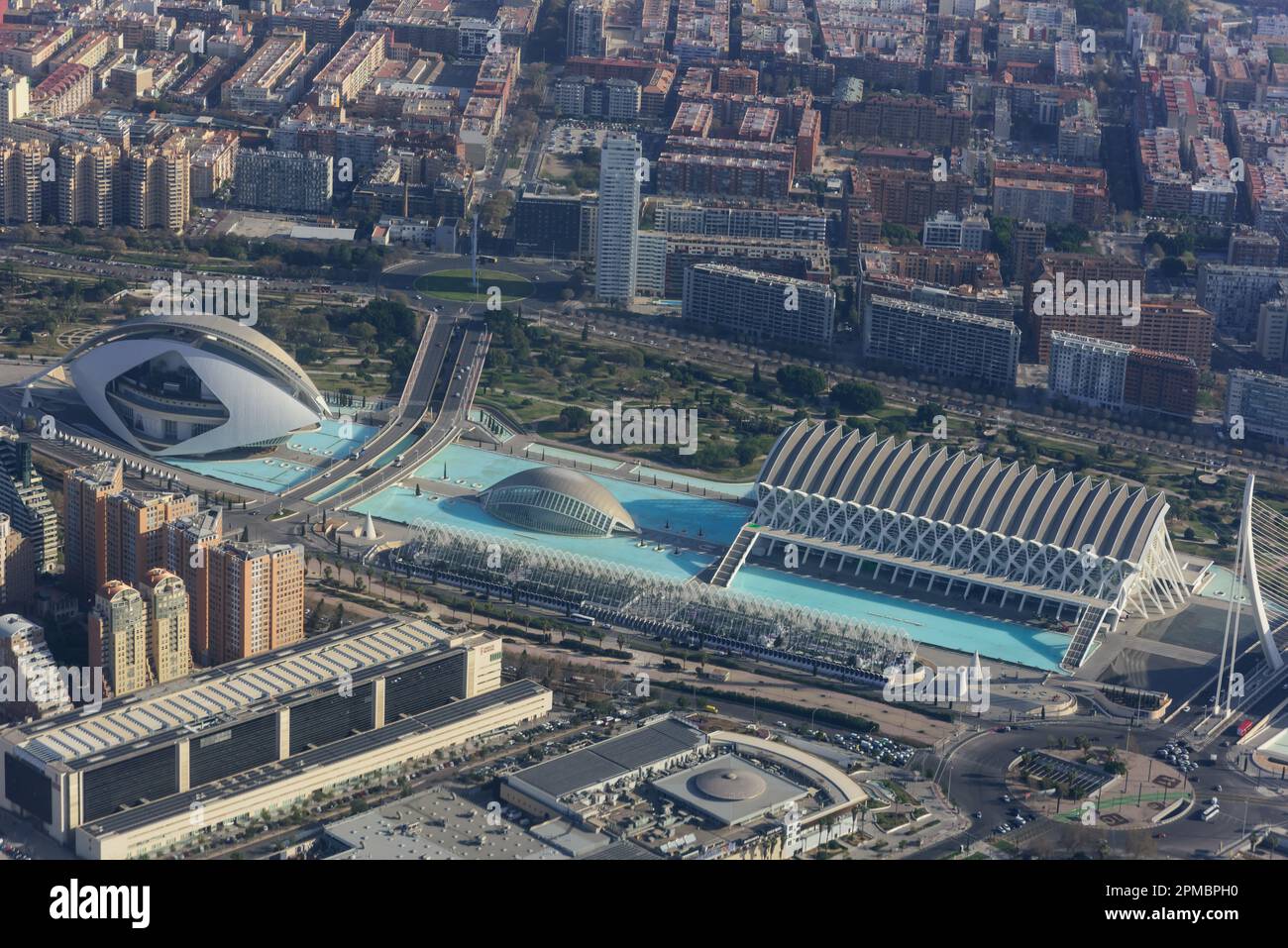Spanien, Valencia, Santiago Calatrava, Ciutat de les Arts i les Ciències, Stadt der Künste und