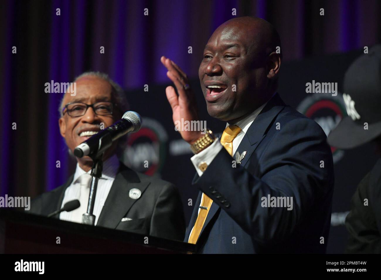 Rev Al Sharpton and attorney Benjamin Crump, Esq. attend the National