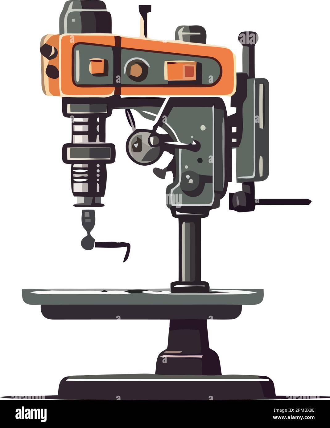 Robotic arm in modern factory controls machinery Stock Vector Image ...