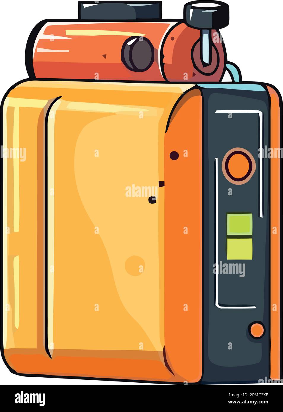 Antique camera bag symbolizes old fashioned Stock Vector Image & Art