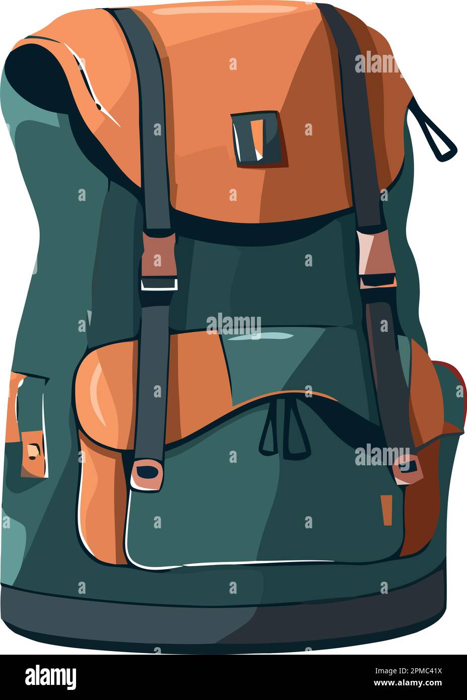 Hiking green backpack symbolizes adventure Stock Vector Image & Art - Alamy