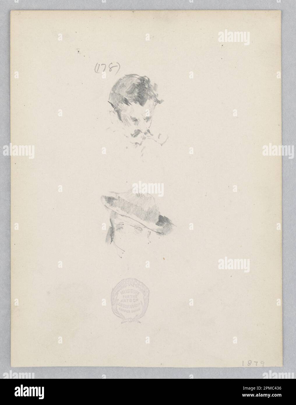 Drawing, Man; Robert Frederick Blum (American, 1857–1903); USA; graphite on wove paper; 14.7 × 11.2 cm (5 13/16 × 4 7/16 in.) Stock Photo