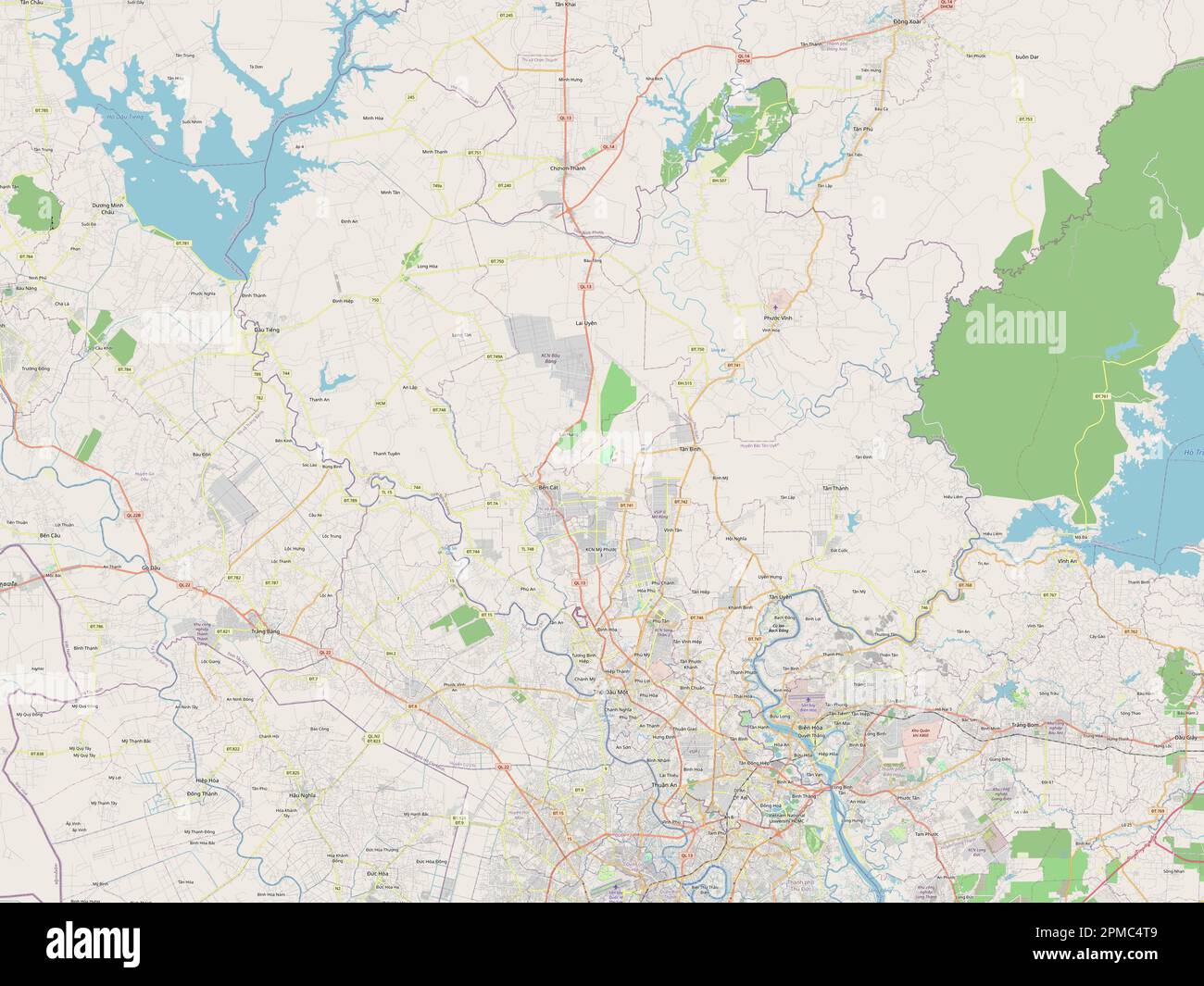 Binh Duong, province of Vietnam. Open Street Map Stock Photo Alamy