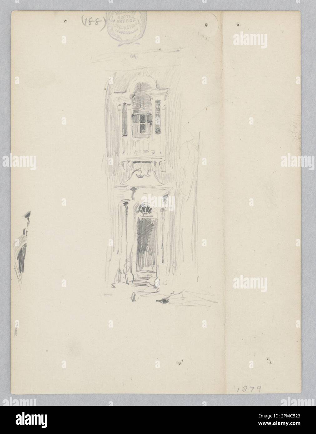 Drawing, Street view; Robert Frederick Blum (American, 1857–1903); USA; graphite on wove paper; 14.8 × 11.2 cm (5 13/16 × 4 7/16 in.) Stock Photo