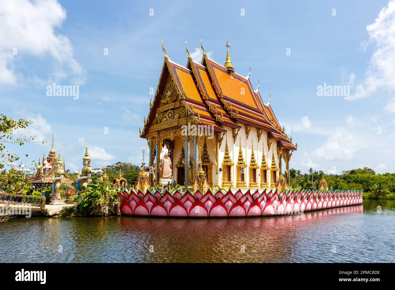 Wat Plai Laem Temple landmark on Ko Samui island in Thailand Stock Photo
