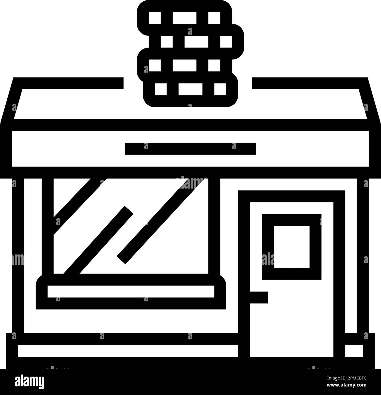 chip shop line icon vector illustration Stock Vector Image & Art - Alamy