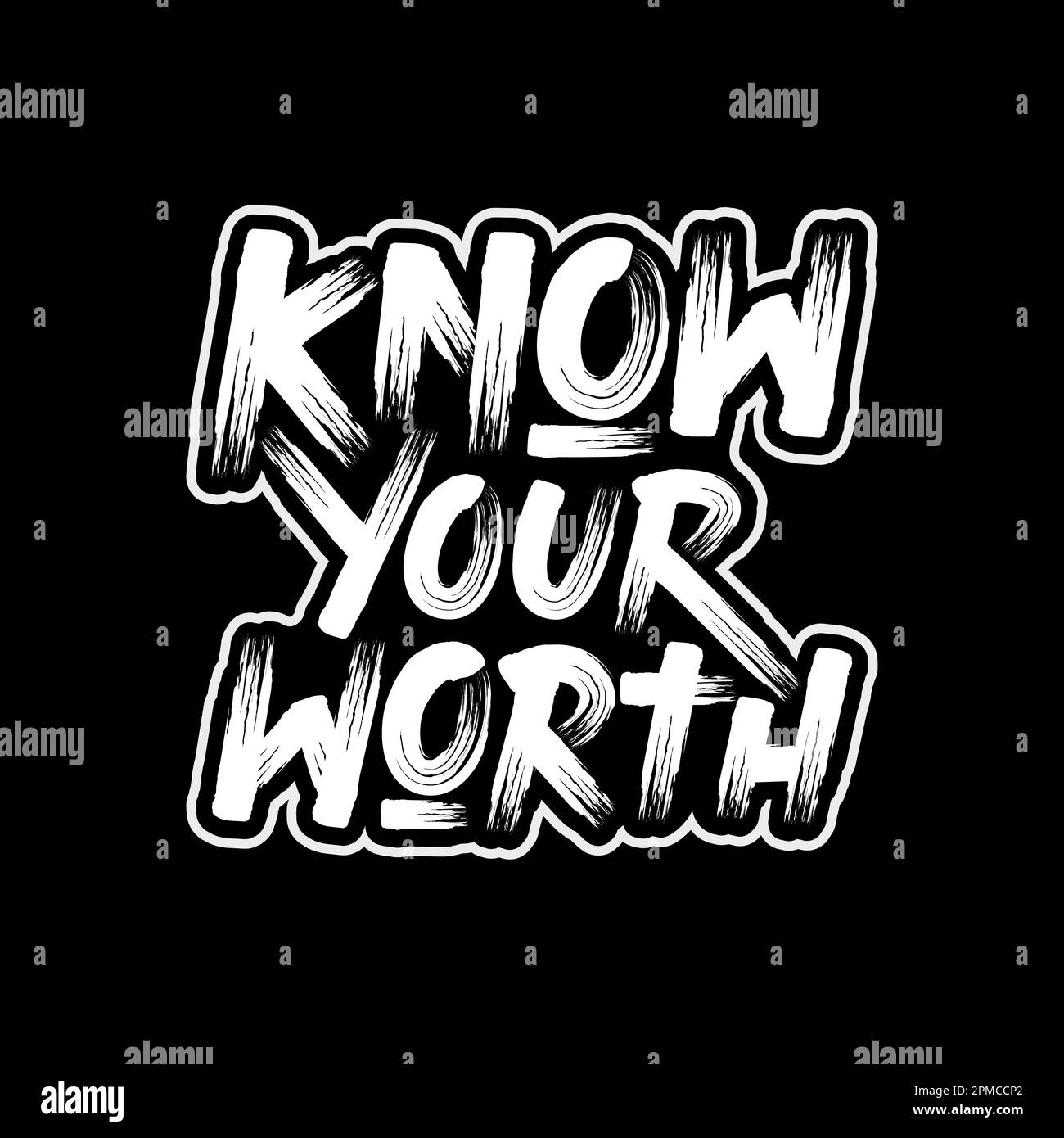 Know Your Worth, Motivational Typography Quote Design for T-Shirt, Mug