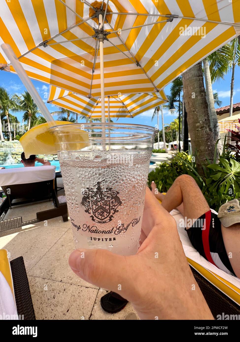 Jupiter, FL USA March 12, 2023 The Swimming pool at Trump National