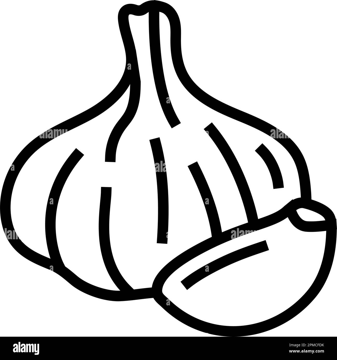 garlic food herb line icon vector illustration Stock Vector Image & Art ...