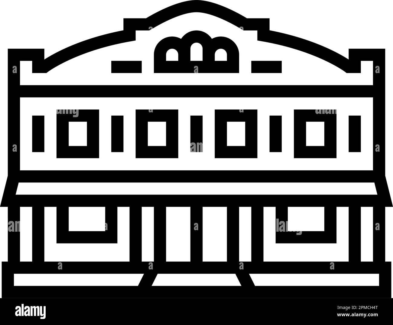 trading post store line icon vector illustration Stock Vector Image