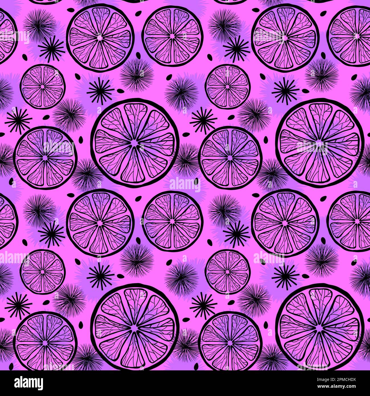 Cartoon summer seamless lemon pattern for wrapping paper and fabrics ...