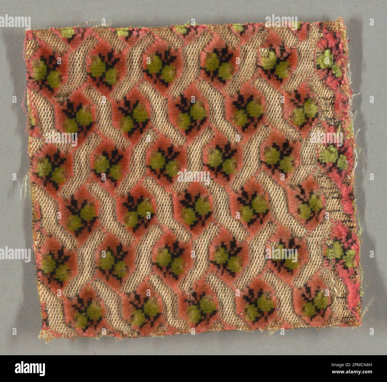 Fragment; silk; Bequest of Richard Cranch Greenleaf in memory of his mother, Adeline Emma