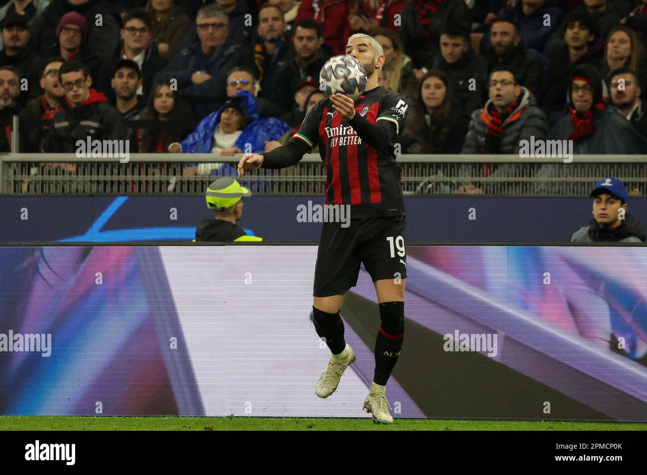 April 12, 2023, Milano, Italia AC Milan's defender Theo Hernandez